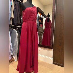 Weddington Way One Shoulder Burgundy Dress